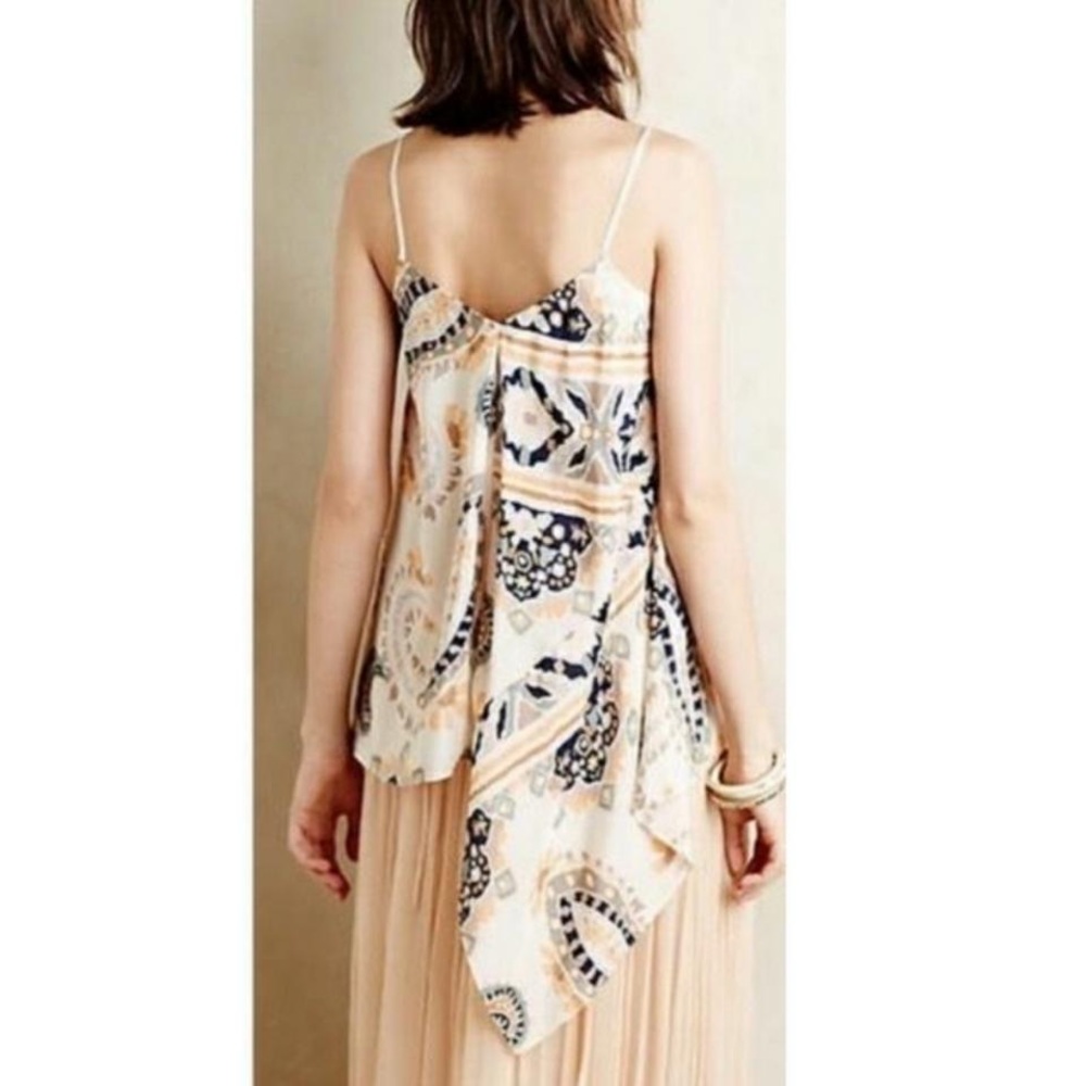 Anthro HD in Paris Moonset Silk Blouse 4